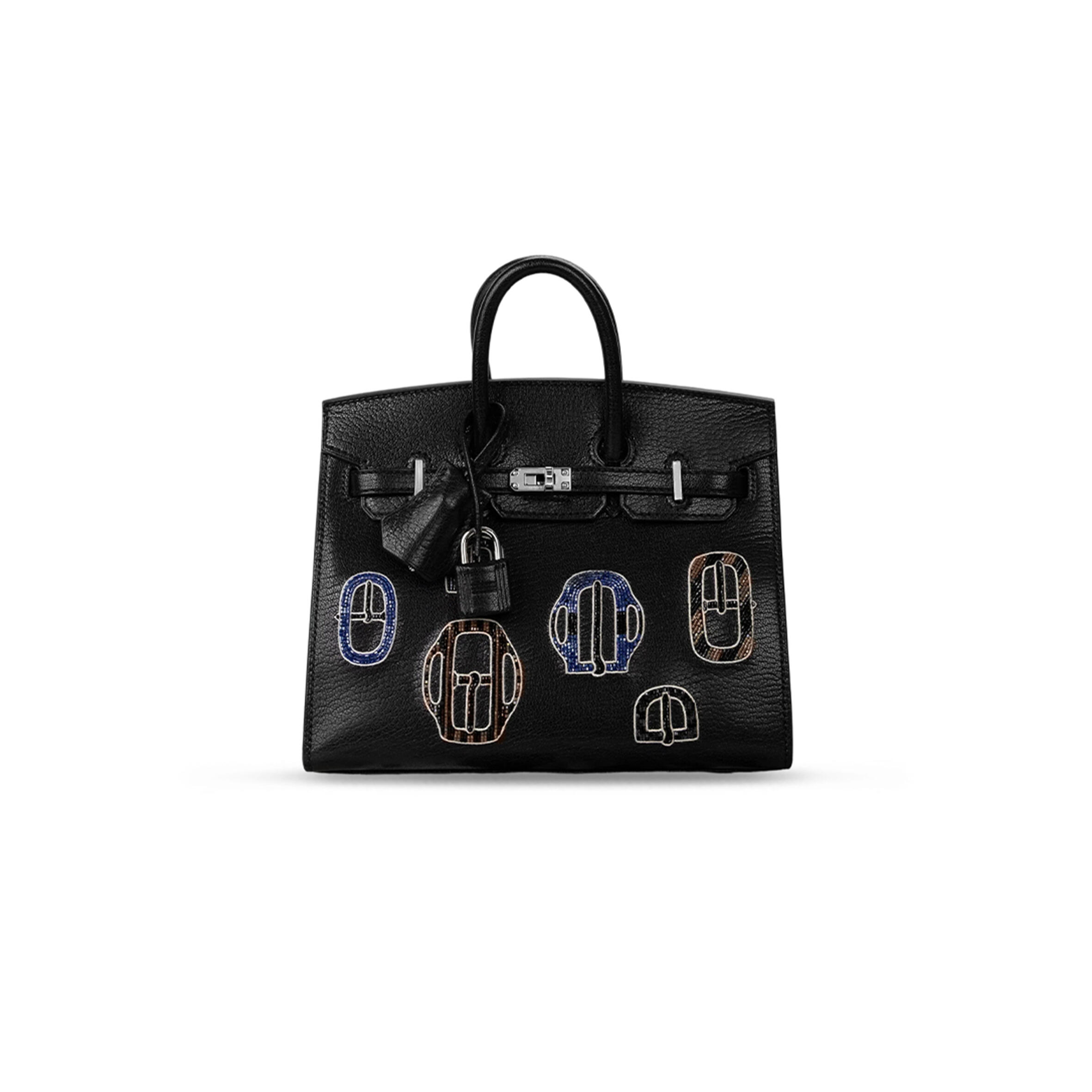 HERMÈS MASTER BIRKIN 20 BOUCLERICE MODERNE CASAQUE CHEVRE BLACK (20*17*11cm)